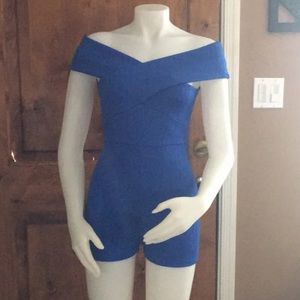 Missguided blue romper